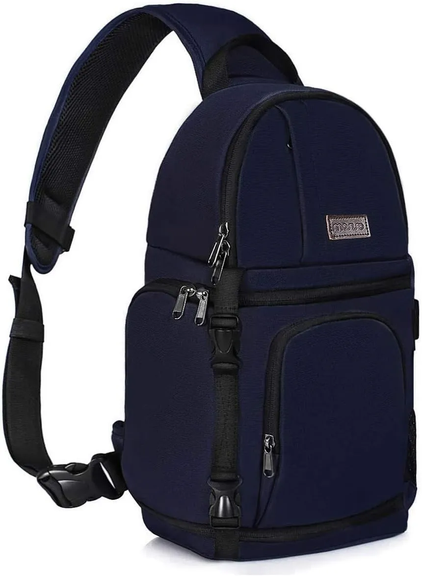 MOSISO Camera Sling Bag, DSLR/SLR/Mirrorless Camera Backpack Case Shockproof Photography Backpack with Tripod Holder & Removable Modular Inserts Compatible with Canon/Nikon/Sony/Fuji