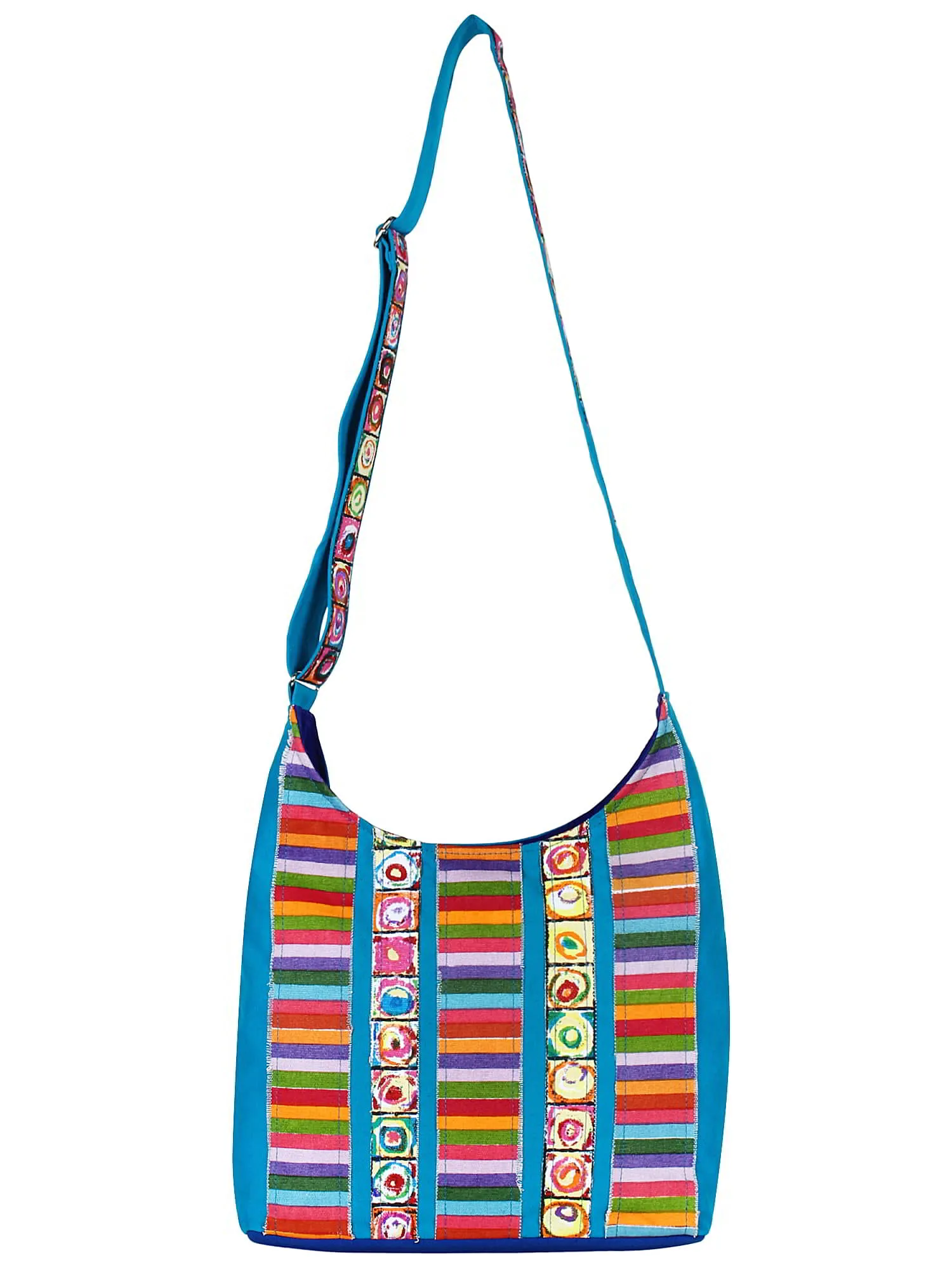 Motley Striped Cotton Sling Bag