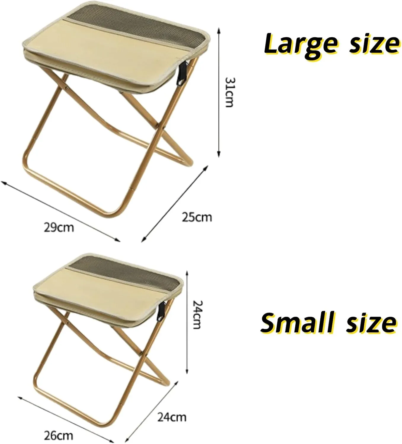 Mountaineering and Hiking Portable Stool,Lightweight Camping Folding Chair with Adjustable Shoulder Strap for Camping, Fishing, Hiking, Picnic, Outdoor Barbecue(A,Small)