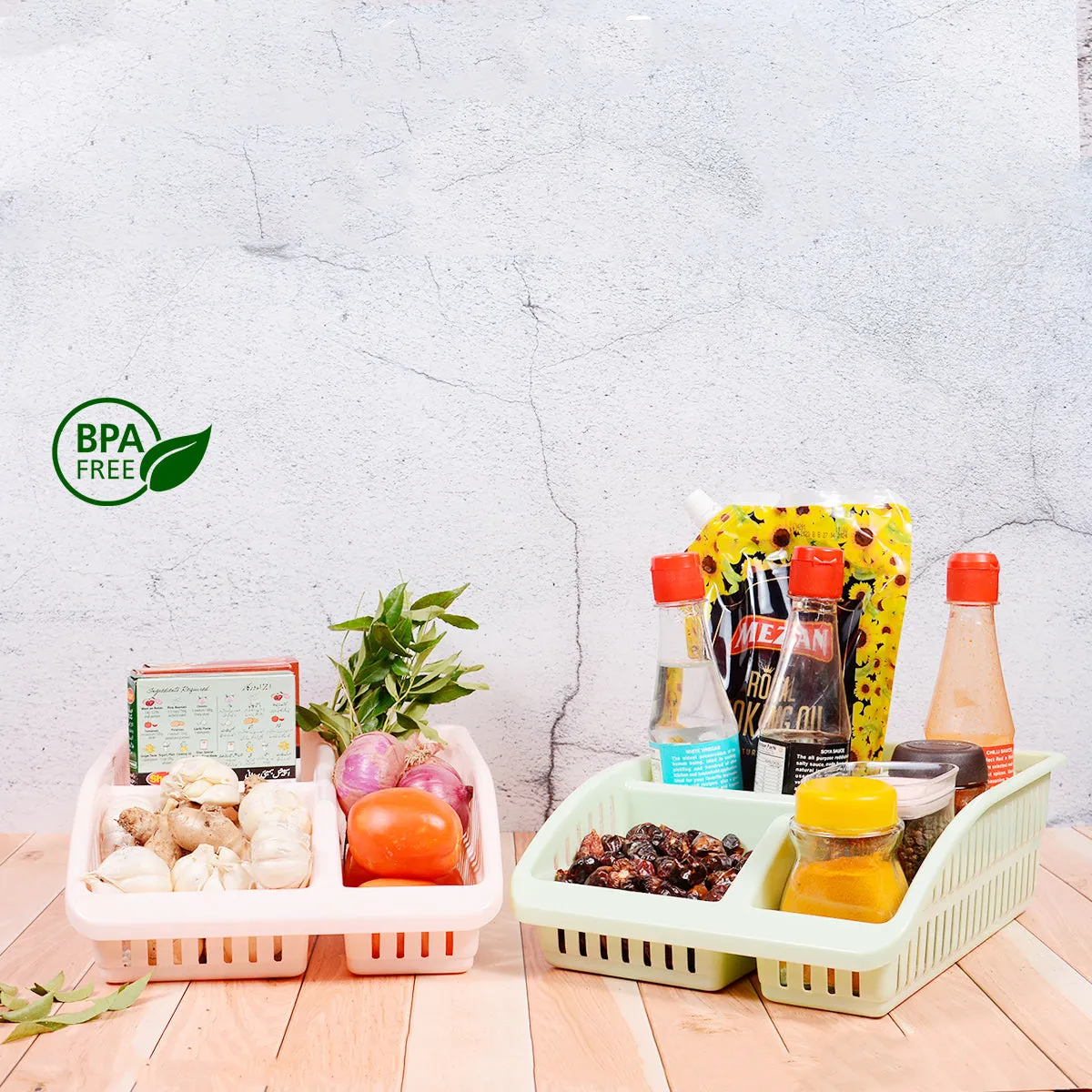 Multi Purpose 3 Compartment Storage Organizer Basket