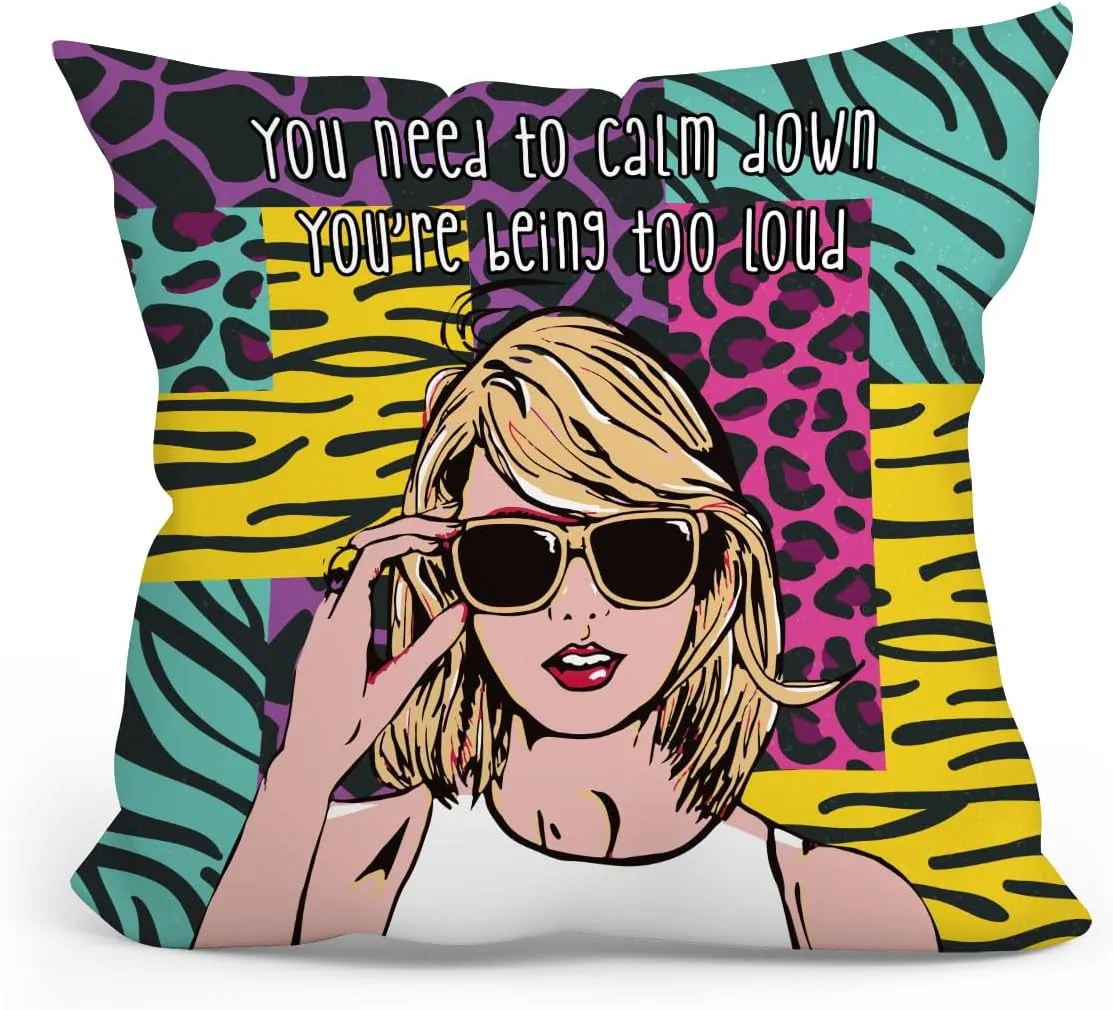 Music Merch Pillow Covers Music Gifts Country Concert Merchandise Throw Pillow Covers Funny Pillow Cases Cushion Covers Album Inspired Gift for Music Fans Friend Room Car Sofa Chair Decorations
