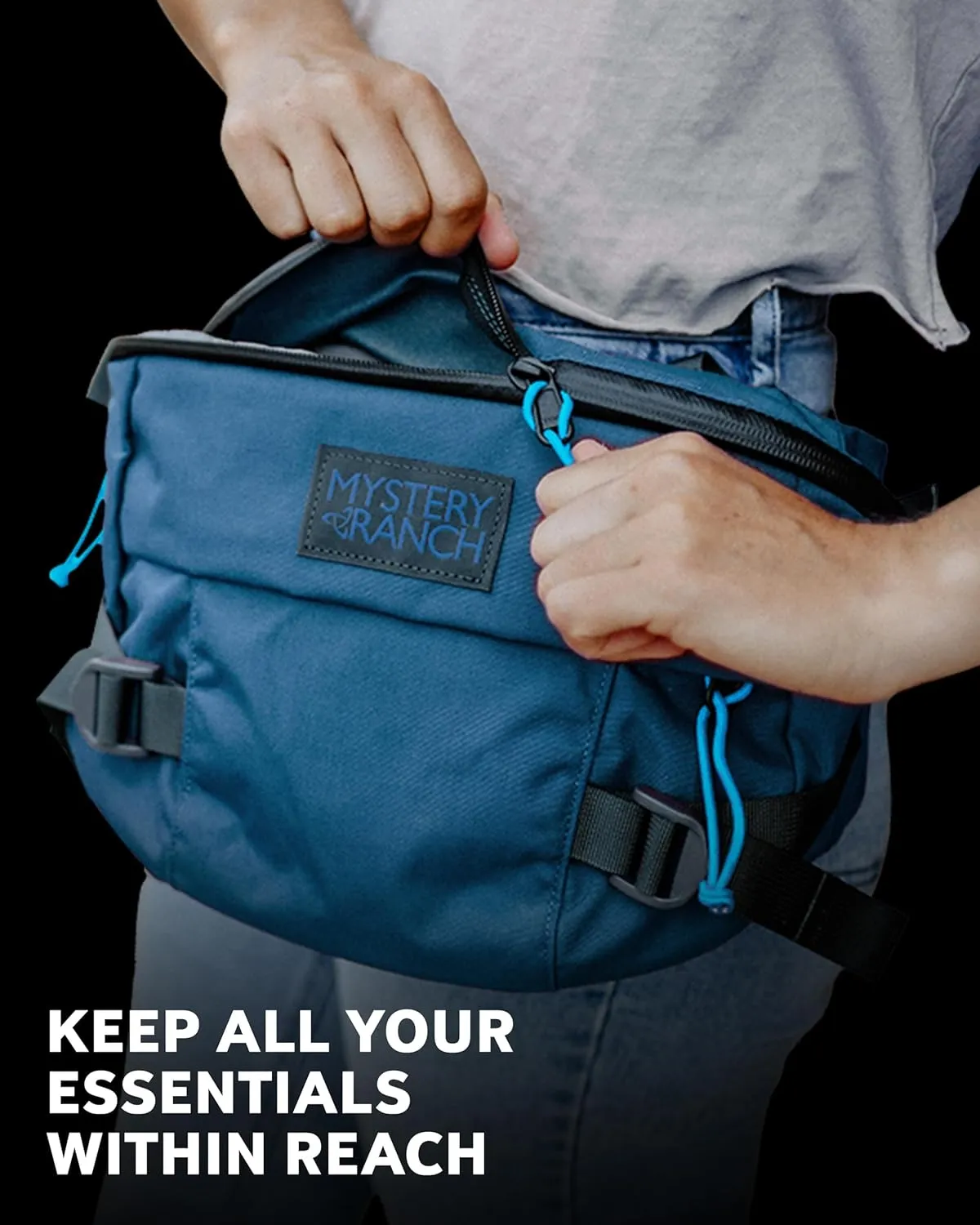 Mystery Ranch Hip Monkey Fanny Pack - Adjustable Hip or Shoulder Bag Perfect for Travel, Hiking & Everyday Carry - 8L, Outerspace