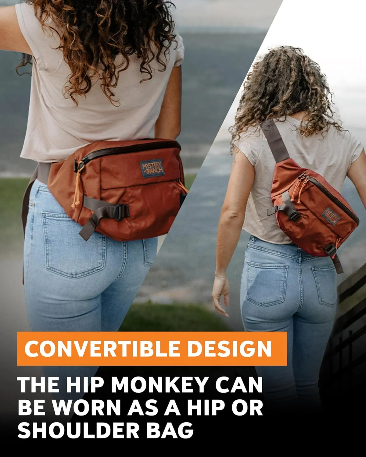 Mystery Ranch Hip Monkey Fanny Pack - Adjustable Hip or Shoulder Bag Perfect for Travel, Hiking & Everyday Carry - 8L, Outerspace