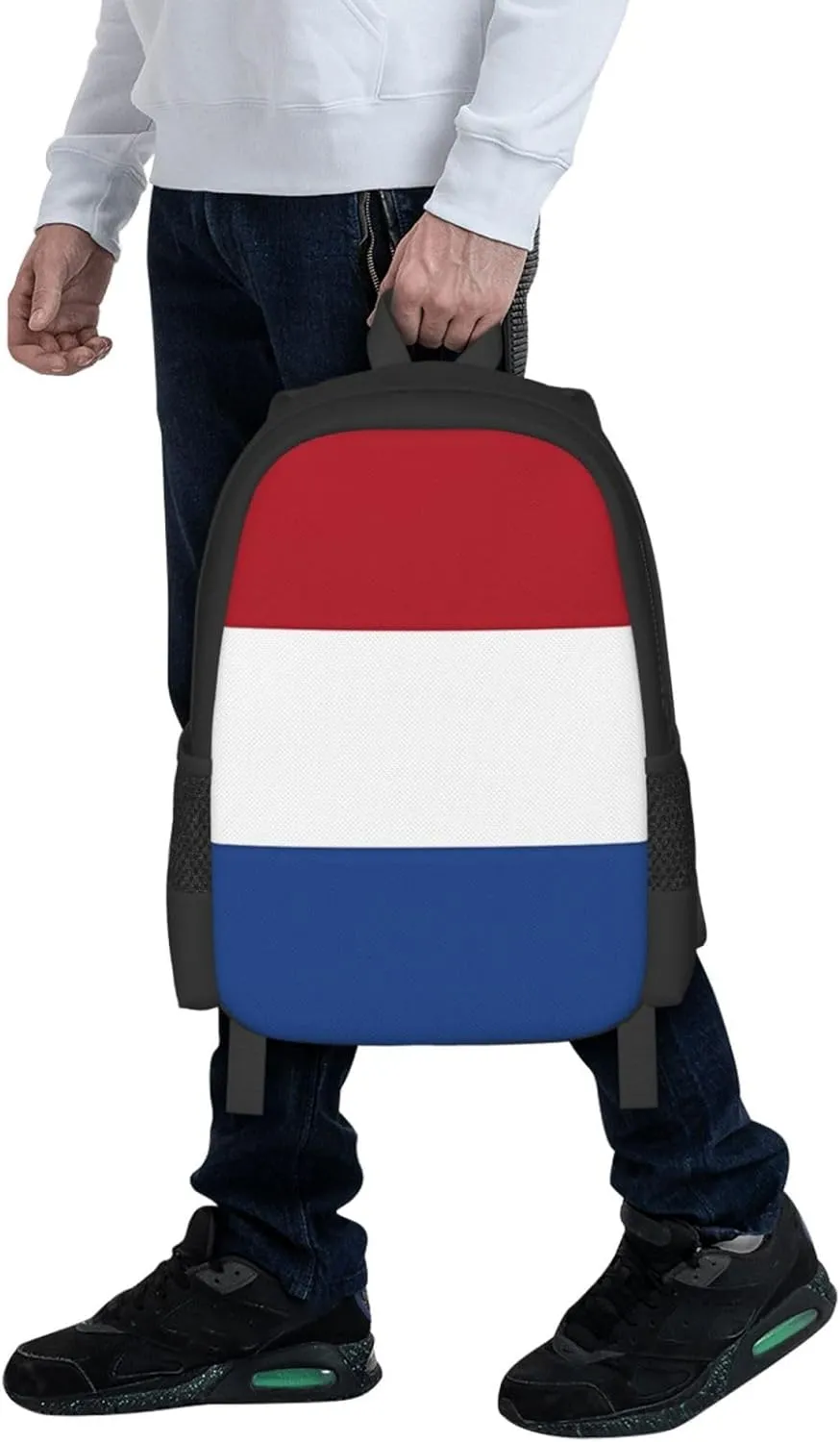 Netherlands Holland Flag Casual Backpack Large Capacity Backpacks 15 Inch Laptop Back Pack Travel Rucksack Daypack Commuter Bags with Adjustable Strap for Camping