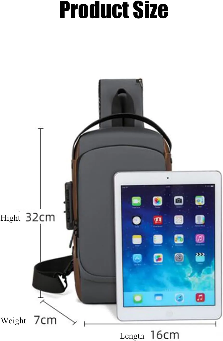 New Carbon Fiber Streamline Anti-Theft Sling Bag, Auricz Bag–USB Charging Crossbody Shoulder Bag–Waterproof