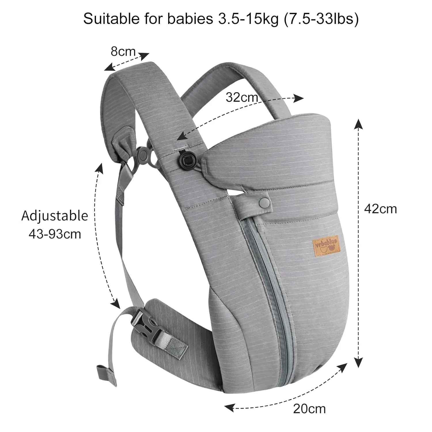 New Upgrade Ergonomic Baby Carrier Newborn Toddler Wrap Carrier,Hands Free Baby Sitting Support Sling,Breathable,Perfect for Infants/Chest Sling for Babies Shower Gift (Dark Grey)