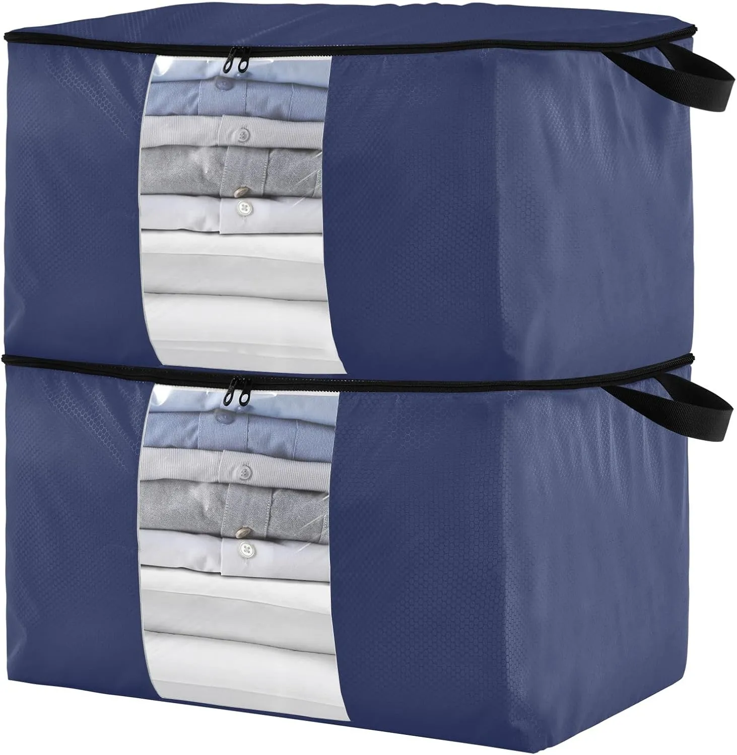Noble Blue Clothing Storage Bins Bins Bags Closet Organizers Sweater Clothes Storage Containers for Closet Organizers Storage Containers (2 Pcs, 95L)
