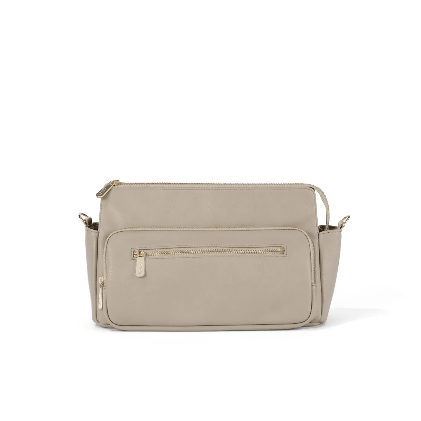 OiOi Multitasker Pram Caddy - Oat Vegan Leather