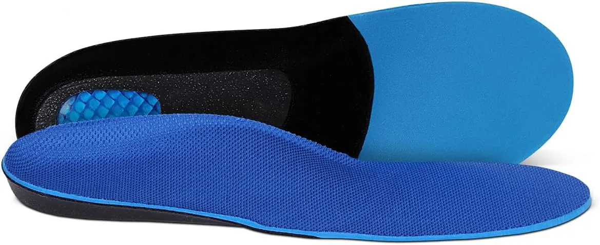 Orthofeet Arch Support Orthotic Inserts Plantar Fasciitis Heel Pain Relief Insoles for Women Biosole-Gel Sport, Size 8