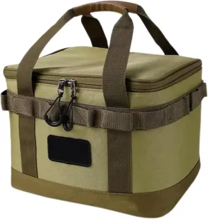 Outdoor Storage Bag,Log Tote Bag, 10L Large Capacity Ground Nail Tool Bag Gas CanisterPicnic Cookware Utensils Bag Handbag(Green B)