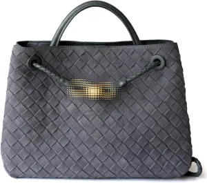 Oversize Genuine Leather Woven Handbags for Women Tote Bag Large Crossbody Women's Top-handle Handbags for Work/Travel