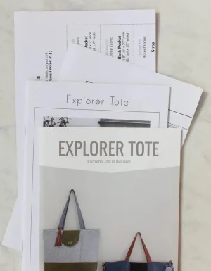 Paper Pattern - Explorer Tote Pattern by Noodlehead