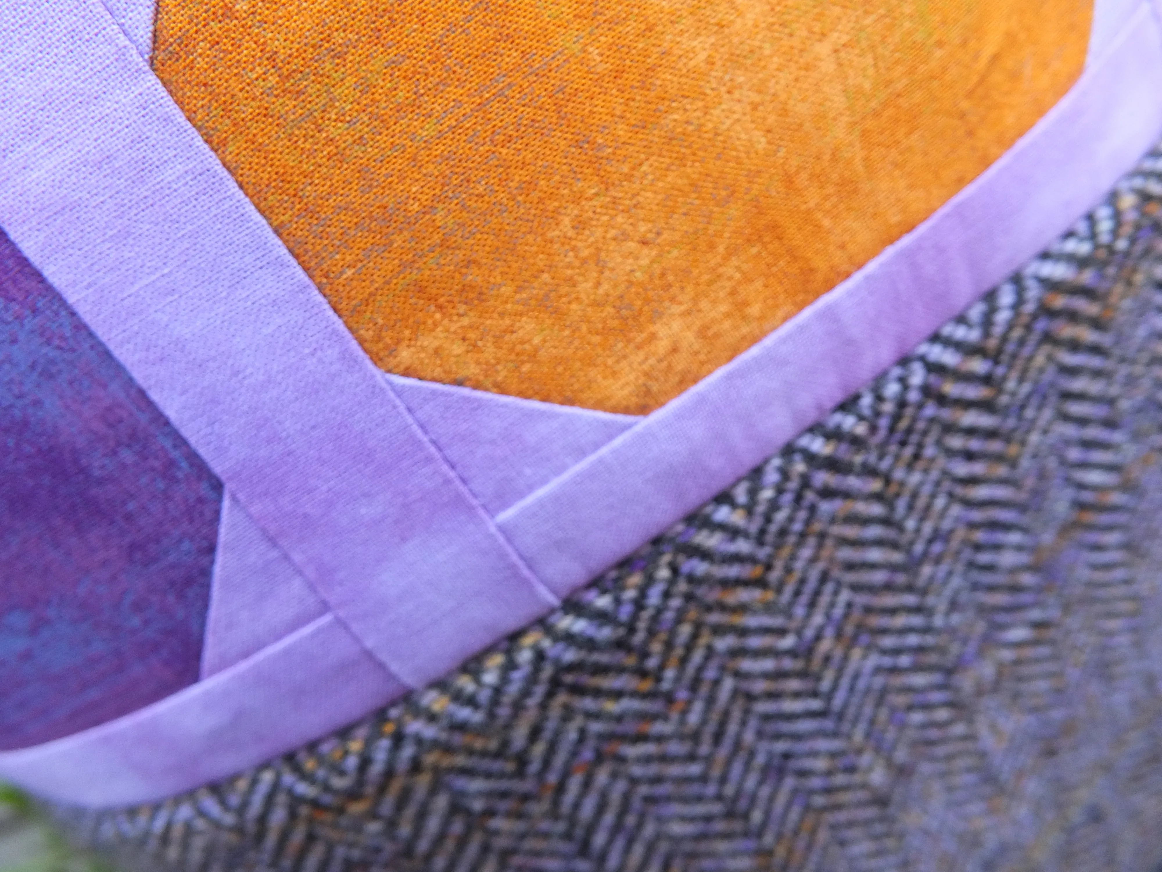 Patchwork Pumpkin and Tweed Large Tote Bag