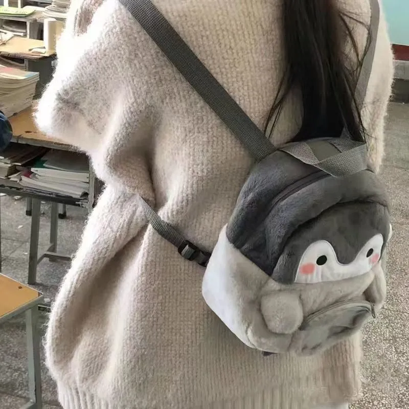 Penguin Cartoon Female Cute Doll Plush Backpacks