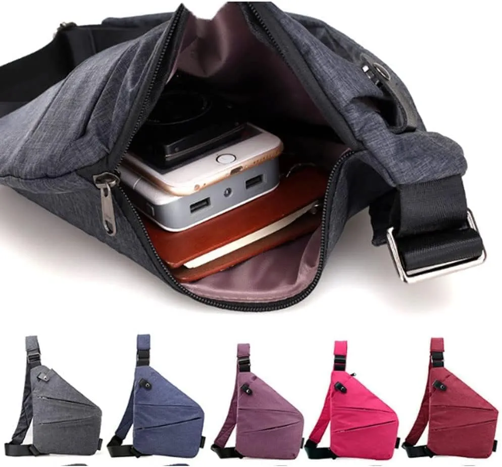 Personal Flex Bag Anti Theft Travel Bag Slim Sling Cross Body Travel Bag