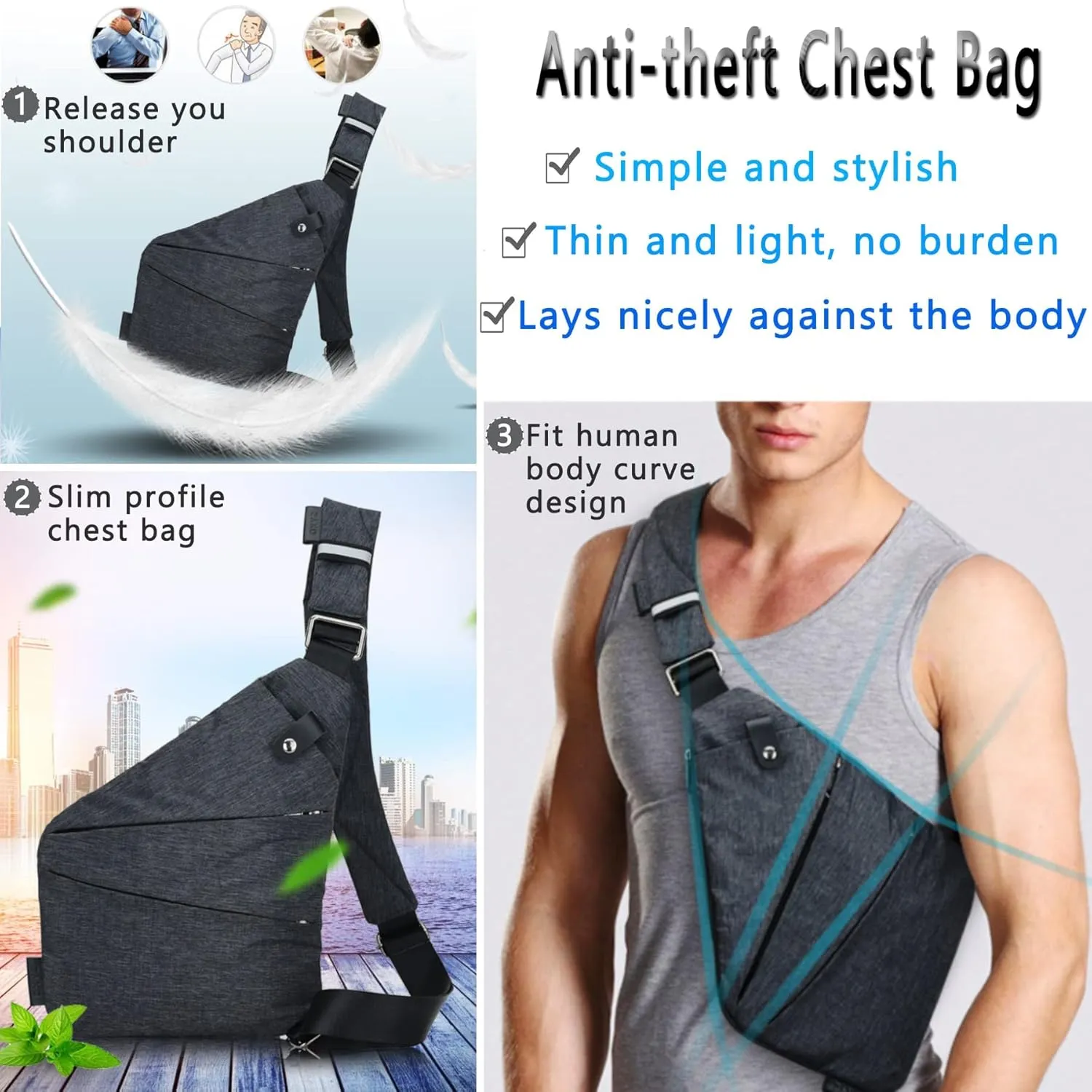 Personal Pocket Bag for Travel, Personal Pocket Bag for Men, Personal Flex Bag, 2023 New Sash Bag