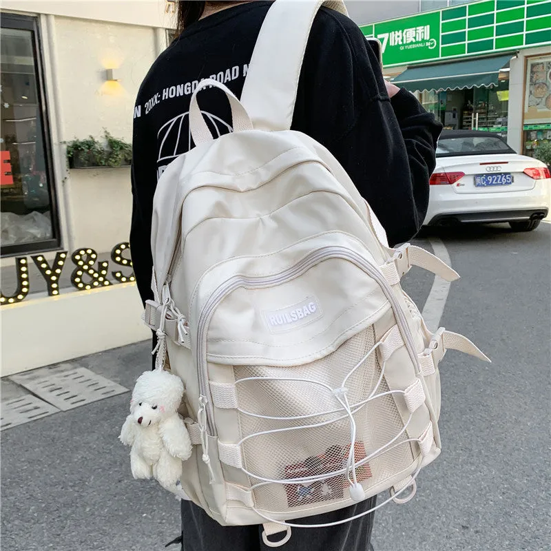 Personality Trend Cross Rope Female College Backpacks