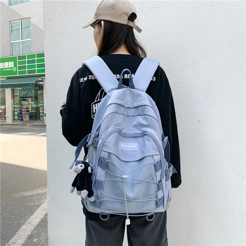 Personality Trend Cross Rope Female College Backpacks