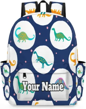 Personalized Cute Preschool Toddler Backpack for Boys Girls Custom Kids Name Small Bookbags Kindergarten Elementary Backpack, Dinosaur