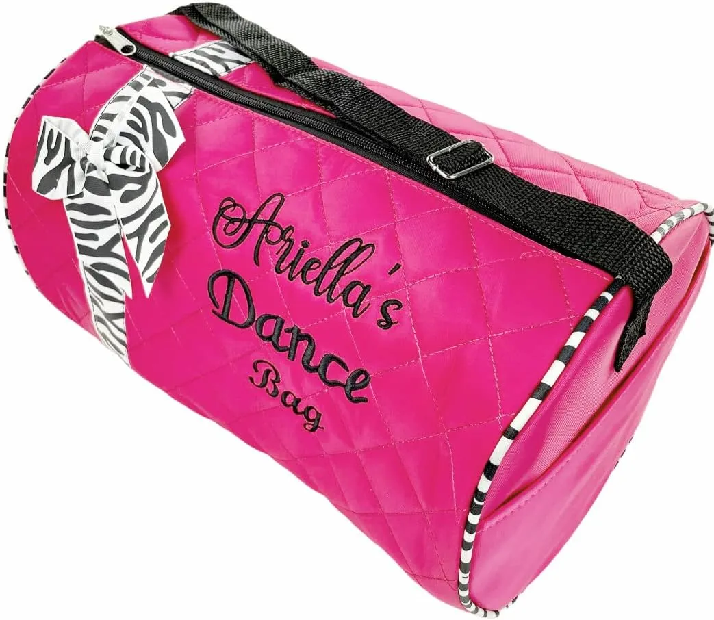 Personalized Dance Ribbon Duffel Bag With Custom Name Embroidery