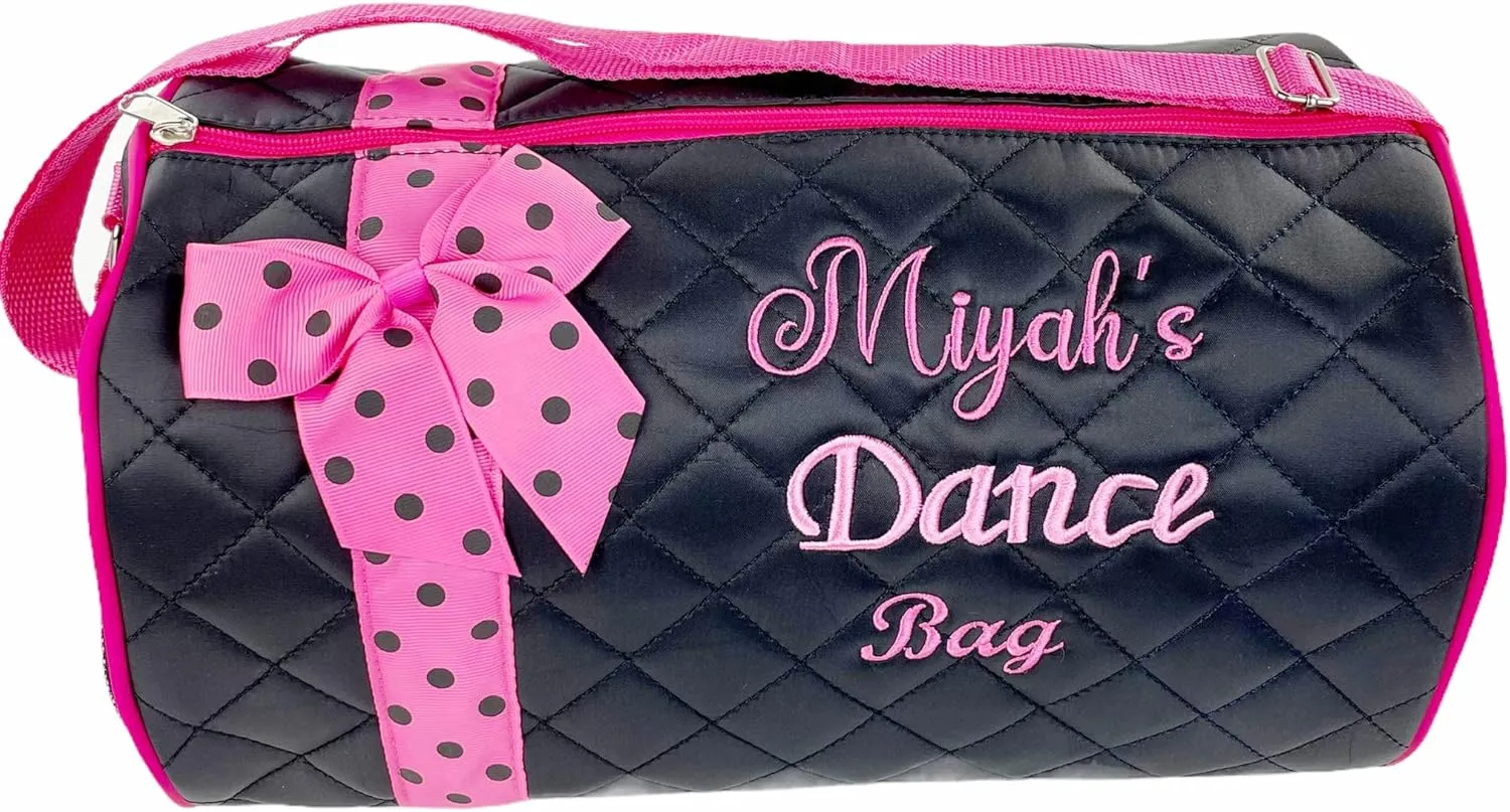 Personalized Dance Ribbon Duffel Bag With Custom Name Embroidery