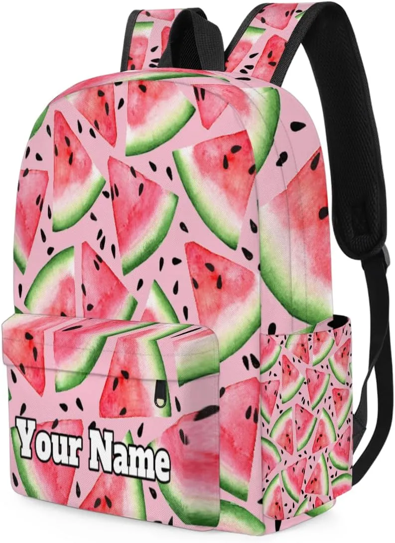 Personalized Watermelon Preschool Toddler Backpack for Boys Girls Custom Kids Name Small Bookbags Kindergarten Elementary Backpack, Watermelon Pattern
