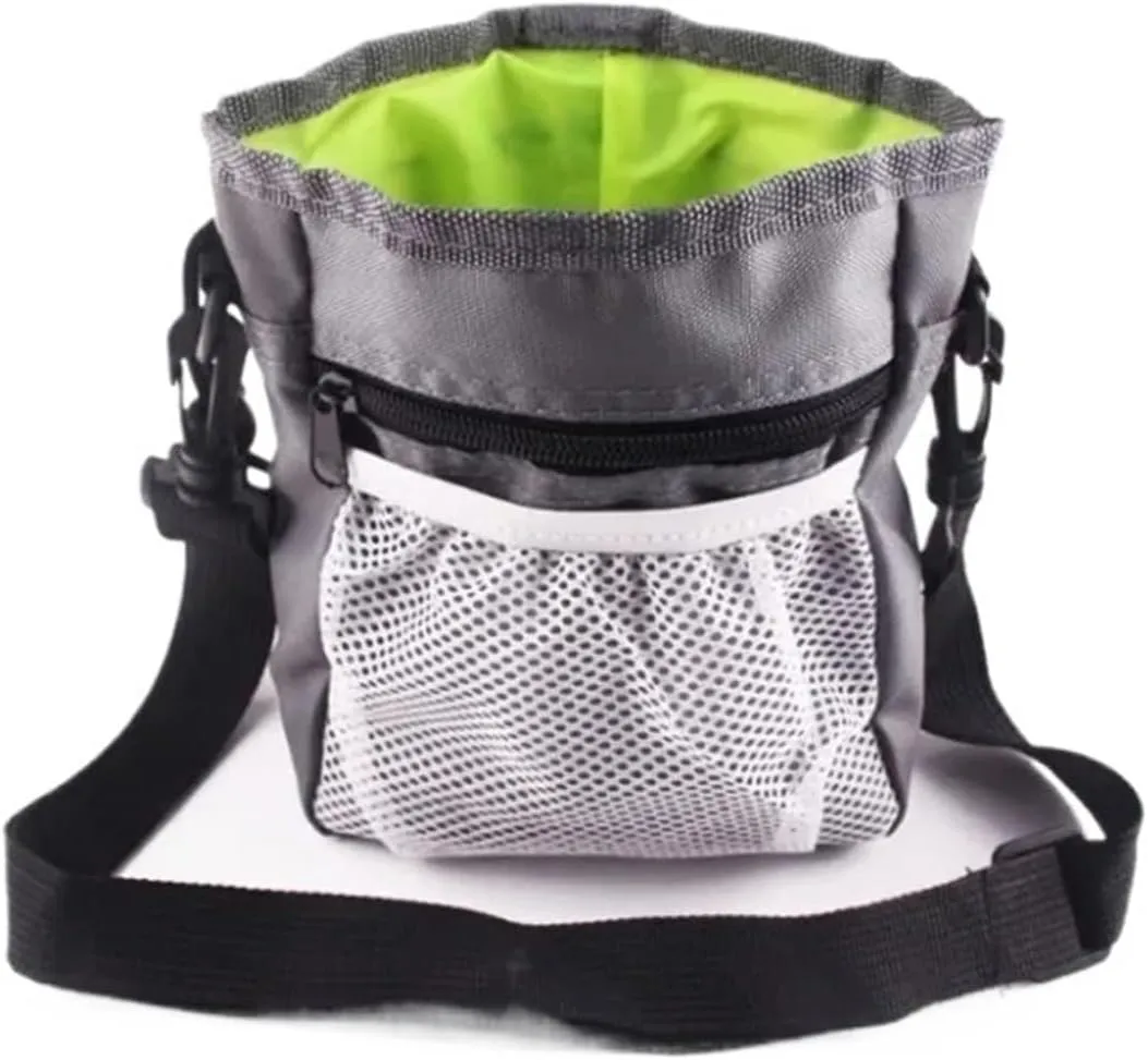 Pet Dog Training Waist Bag Treat Snack Bait Pet Puppy Feed Pocket Pouch Obedience Agility Pouch Food Waist Bag(Gray)