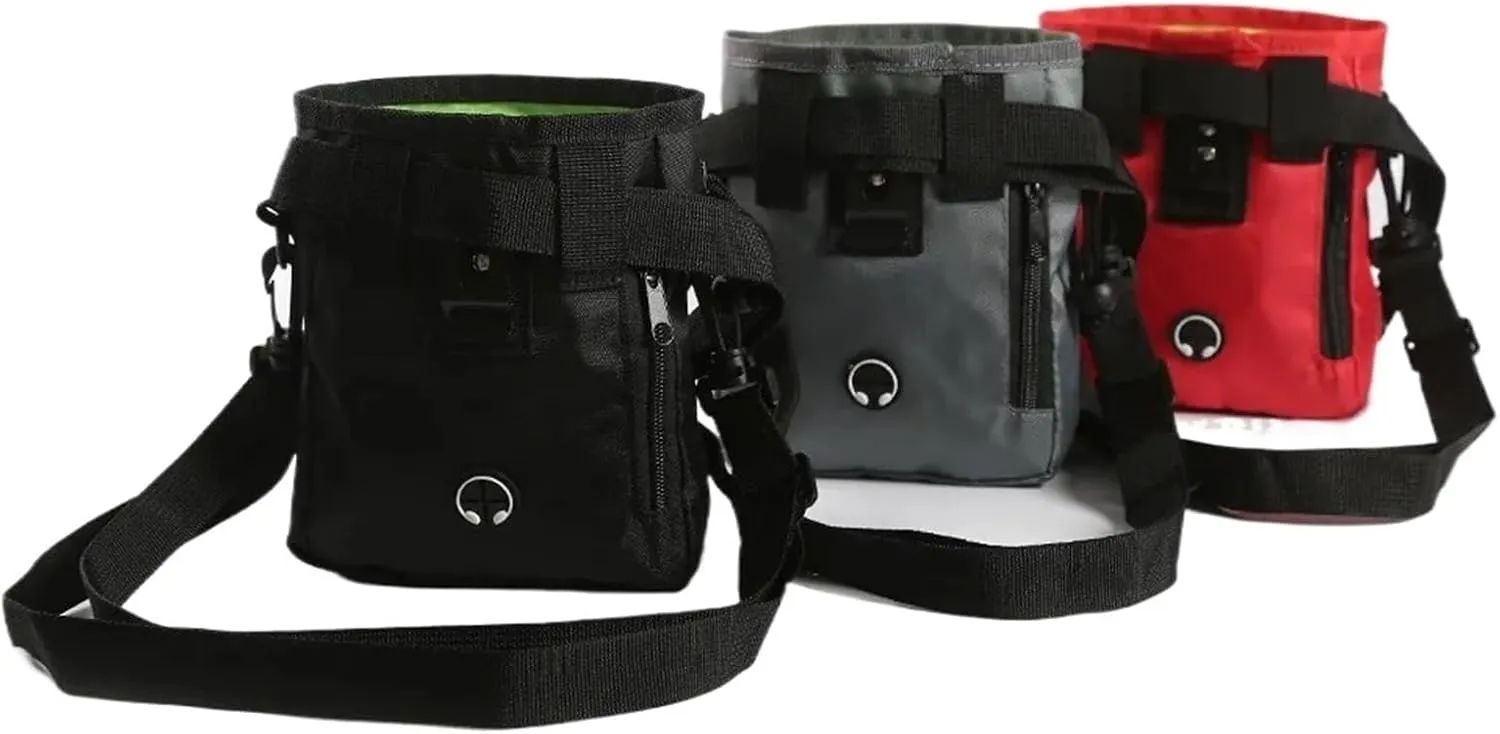 Pet Dog Training Waist Bag Treat Snack Bait Pet Puppy Feed Pocket Pouch Obedience Agility Pouch Food Waist Bag(Gray)