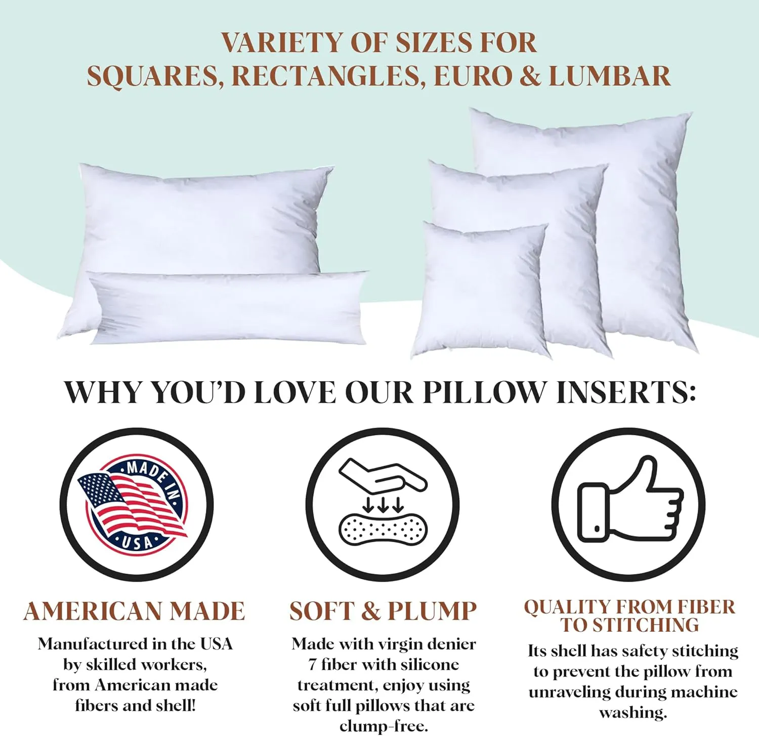 Pillowflex Premium Polyester Throw Pillow Insert - 16x20 - Ultra Soft Large Rectangle Throw Pillow, Couch Sham, Lumbar, Back, Sofa - Machine Washable - Decorative Accent Form - 1 Soft Pillow