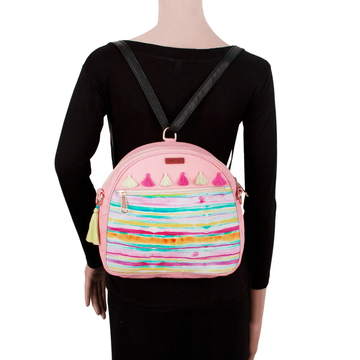 Pink Stripes Backpack