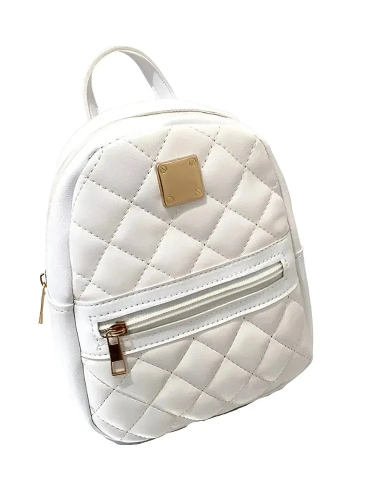 Plaid Pattern Crossbody Backpack