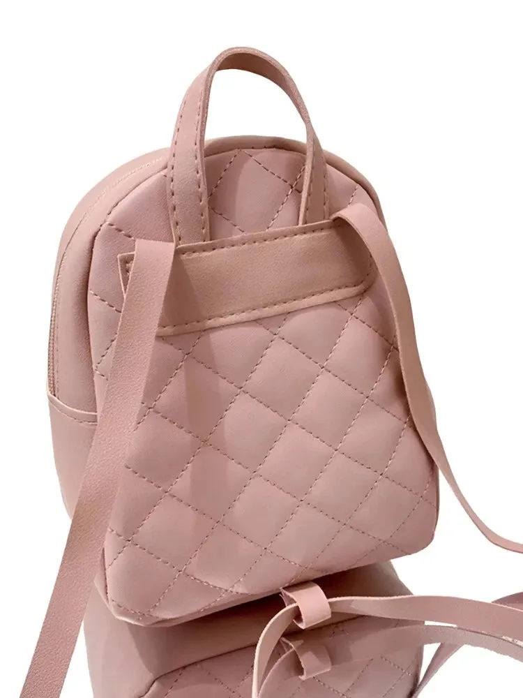 Plaid Pattern Crossbody Backpack