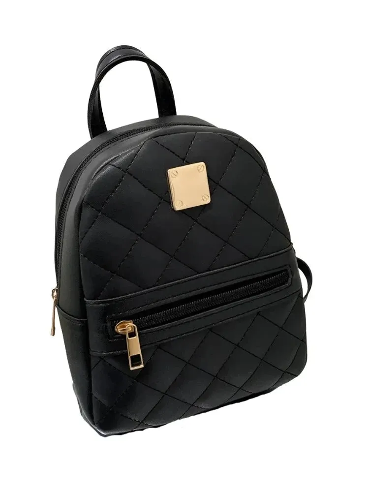 Plaid Pattern Crossbody Backpack