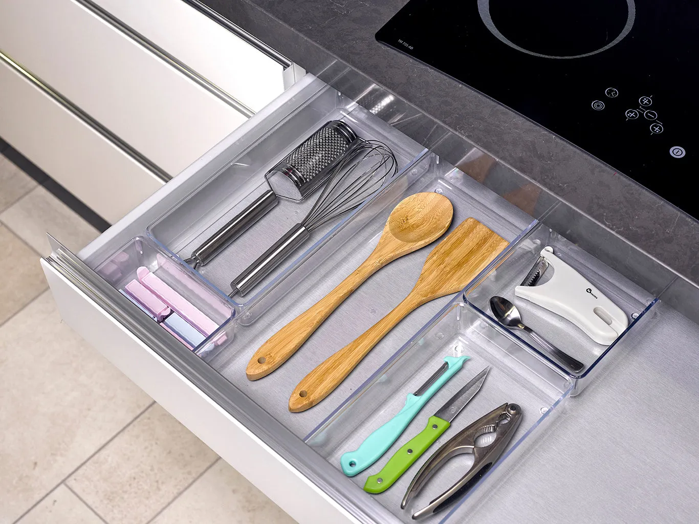 Plastic Forte Transparent Kitchen Drawer Organizer, Cutlery Tray - No. 8