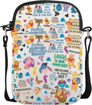 POFULL Cartoon Lover Gift Cartoon Bear Gift Bear Donkey Tiger Pig Fans Crossbody Bag