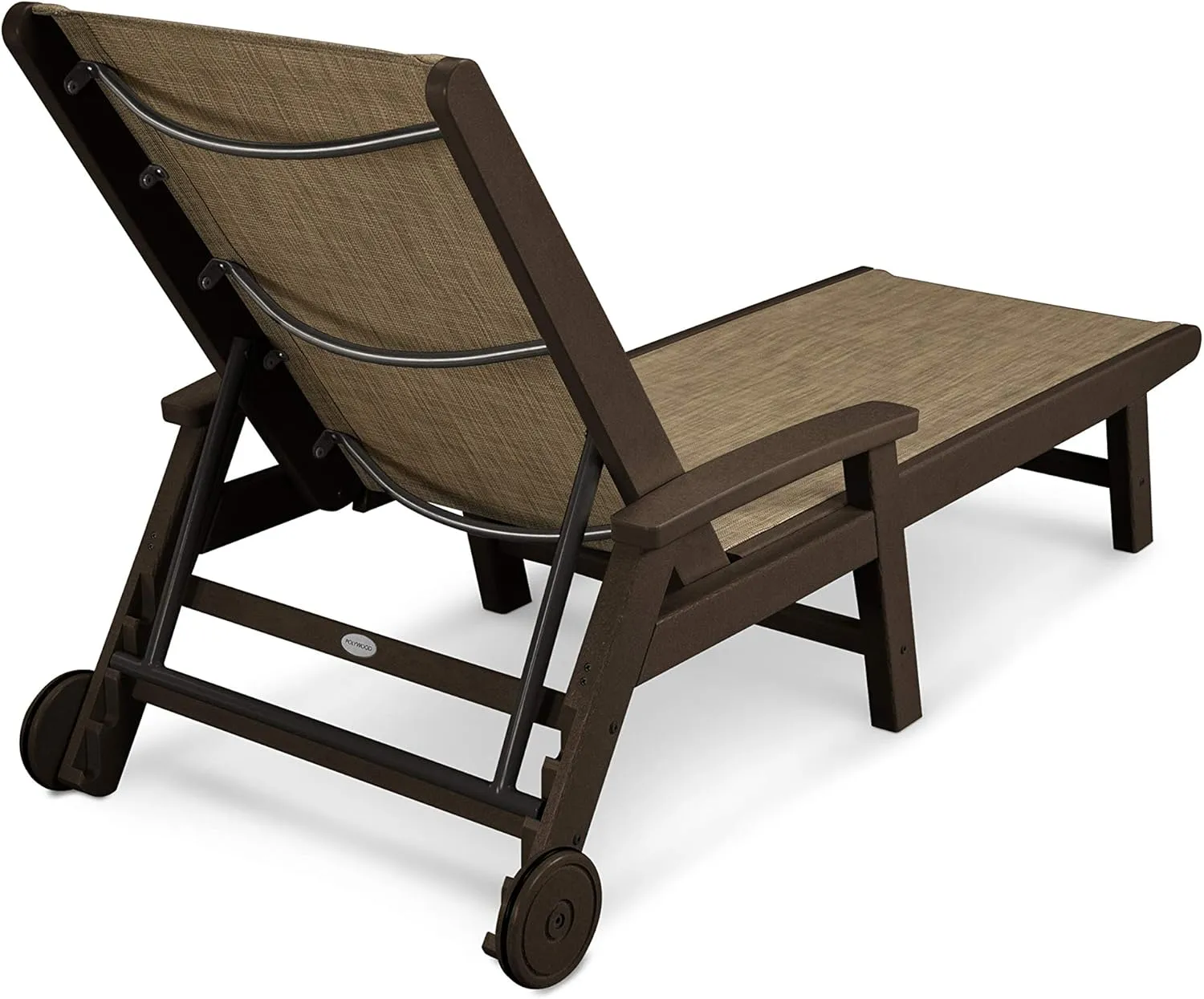 Polywood® Coastal Chaise, Mahogany/Burlap Sling
