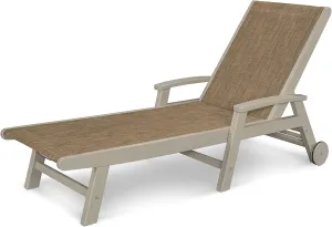 POLYWOOD® Coastal Chaise, Sand/Burlap Sling
