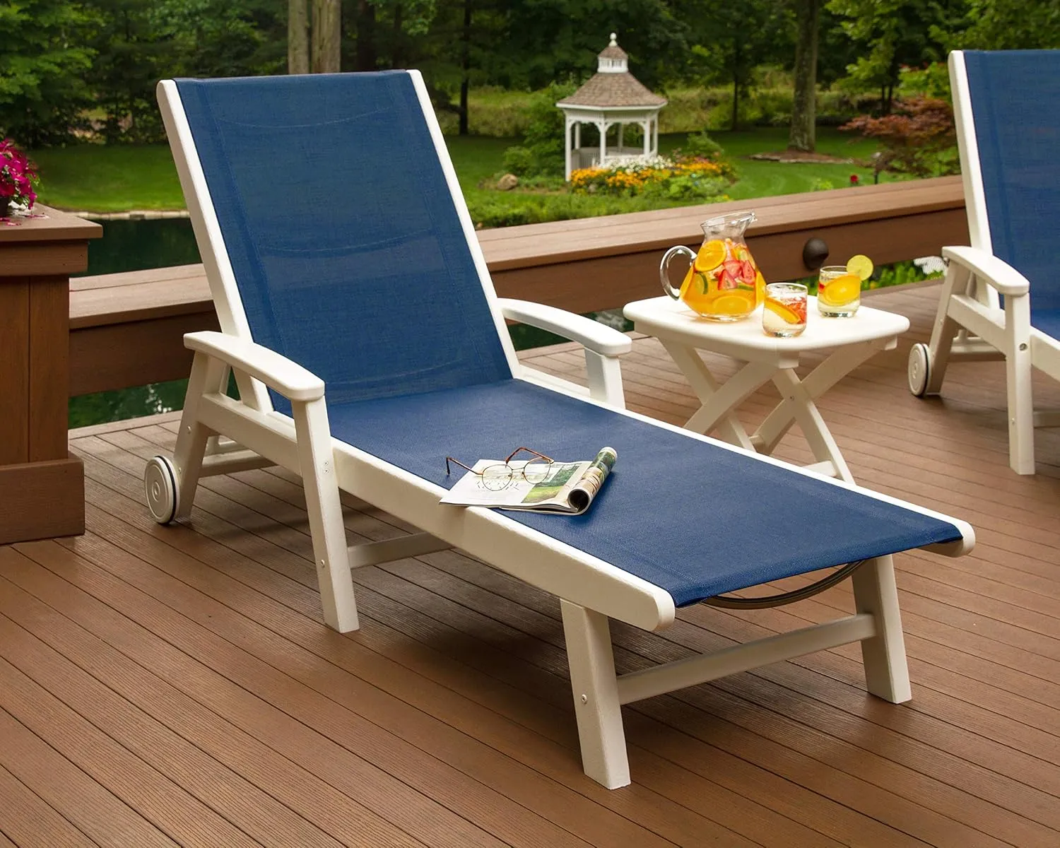 POLYWOOD® Coastal Chaise, Sand/Burlap Sling