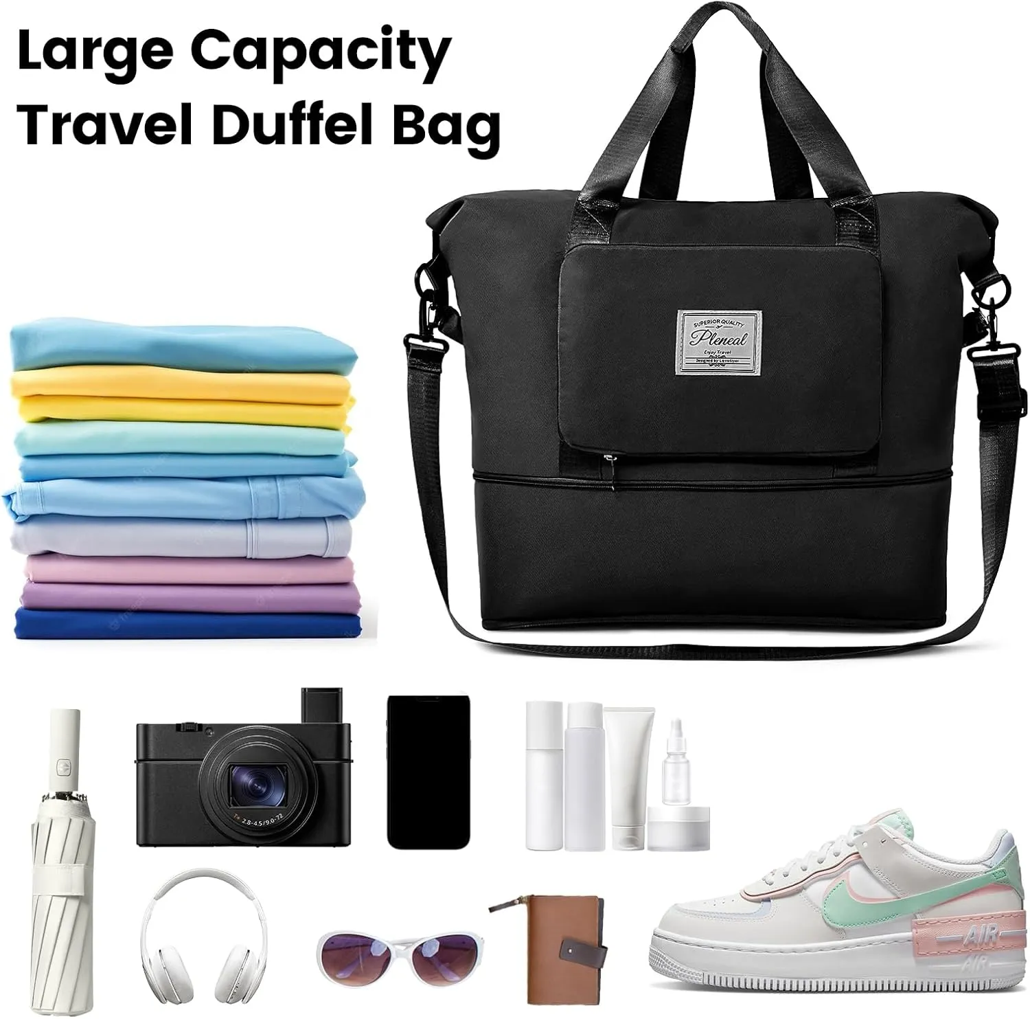 Pool Travel Duffle Bag - Overnight Shoulder Bag for Women, Waterproof Weekender Bag Carry On Tote Bags Sports Tote Gym Bag for Women