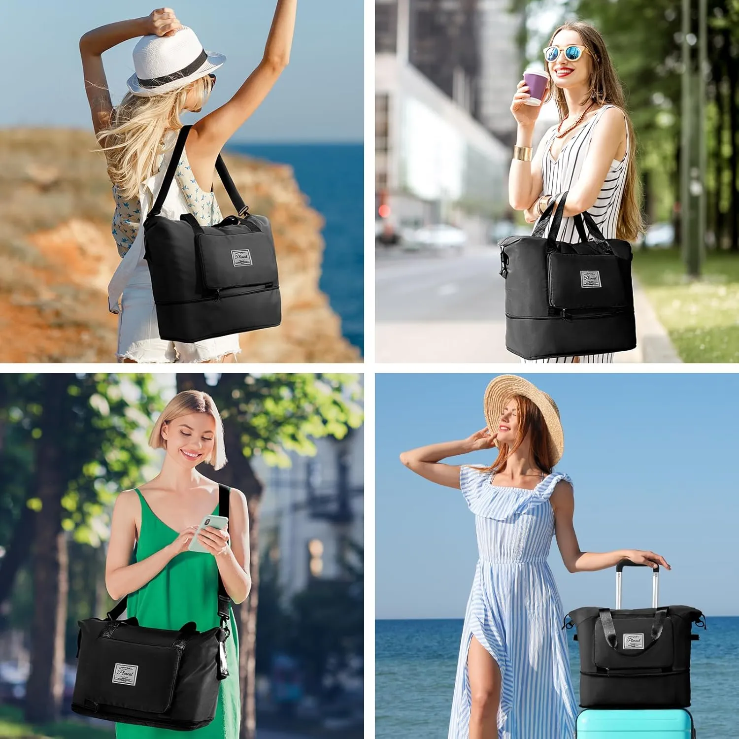 Pool Travel Duffle Bag - Overnight Shoulder Bag for Women, Waterproof Weekender Bag Carry On Tote Bags Sports Tote Gym Bag for Women