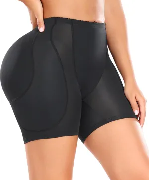 POP CLOSETS Women Hip Padded Booty Lifter Shapewear Thicker Enhancer Removable 4 Pads Control Panty for Bigger Butt