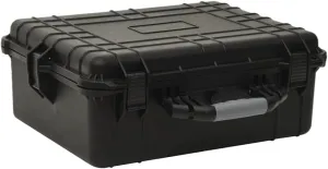 Portable Flight Case Heavy-Duty Protection with Lockable Function, Easy Transportation, Foam Inserts, Black, 21.7"x16.9"x8.3"
