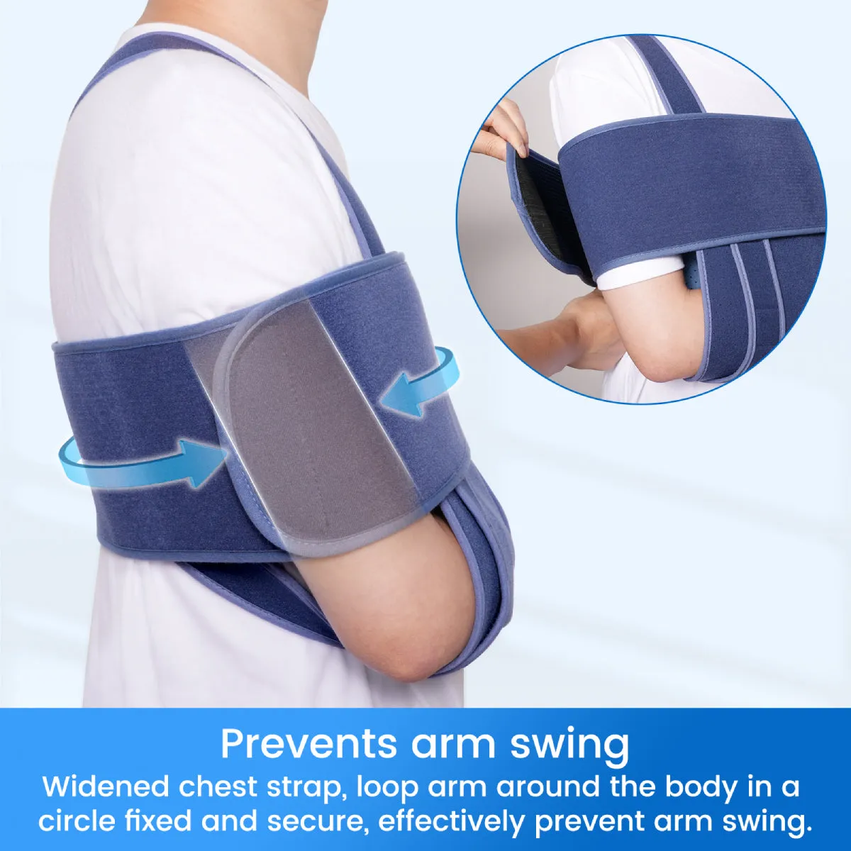 Premium Shoulder Support Brace for Rotator Cuff Injury and Arthritis – Breathable Arm Sling Immobilizer for Comfortable Sleeping, Lightweight Design with Storage Bag, Reversible for Left or Right Arm