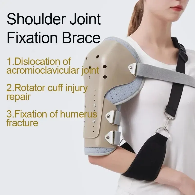 Premium Shoulder Support Brace for Rotator Cuff Injury and Arthritis – Breathable Arm Sling Immobilizer for Comfortable Sleeping, Lightweight Design with Storage Bag, Reversible for Left or Right Arm