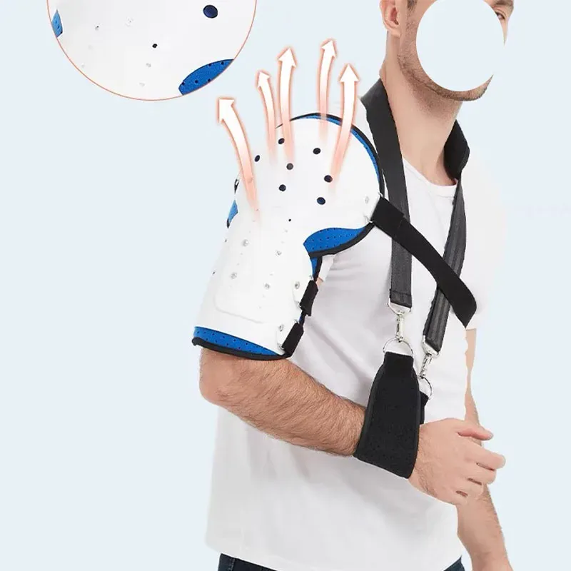 Premium Shoulder Support Brace for Rotator Cuff Injury and Arthritis – Breathable Arm Sling Immobilizer for Comfortable Sleeping, Lightweight Design with Storage Bag, Reversible for Left or Right Arm