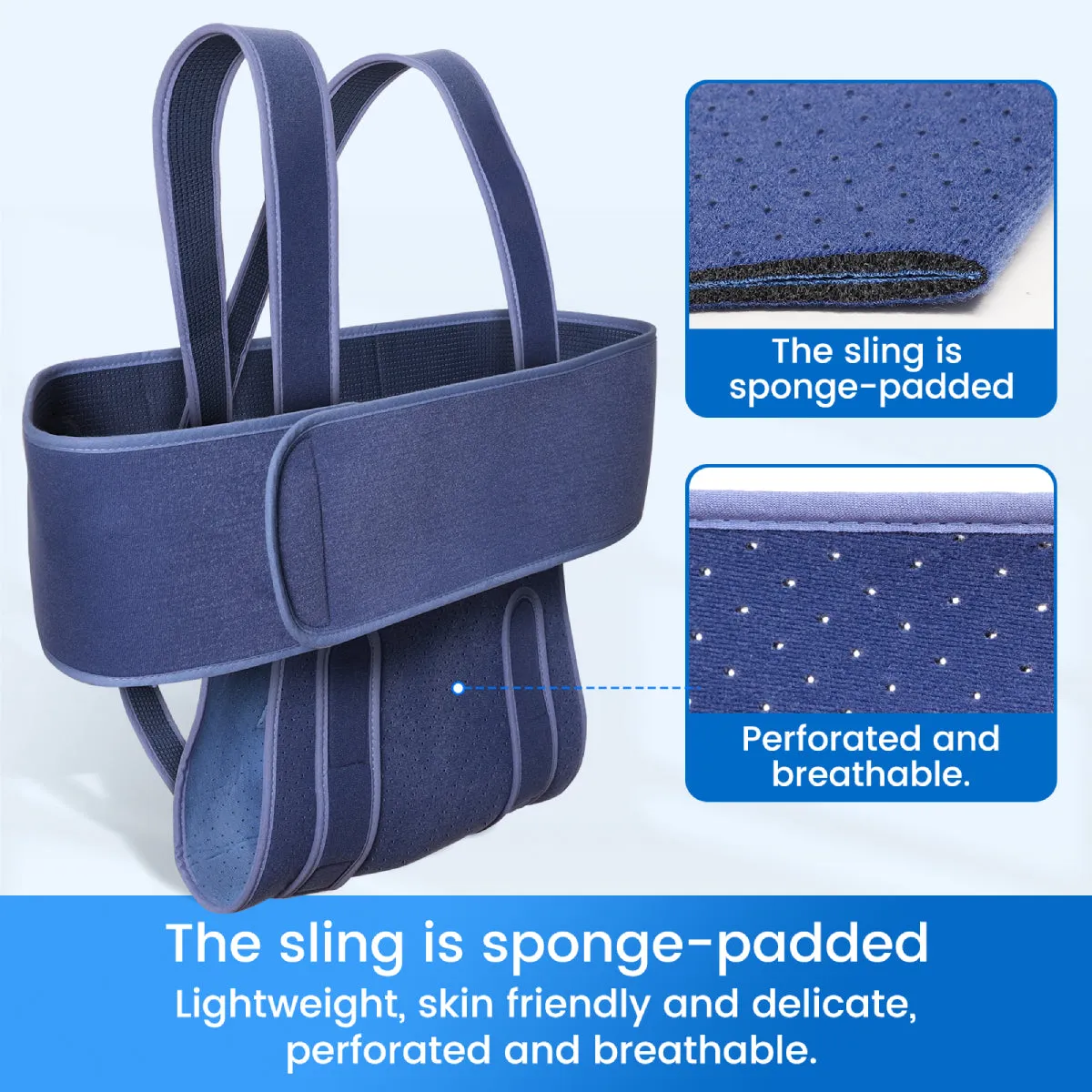 Premium Shoulder Support Brace for Rotator Cuff Injury and Arthritis – Breathable Arm Sling Immobilizer for Comfortable Sleeping, Lightweight Design with Storage Bag, Reversible for Left or Right Arm