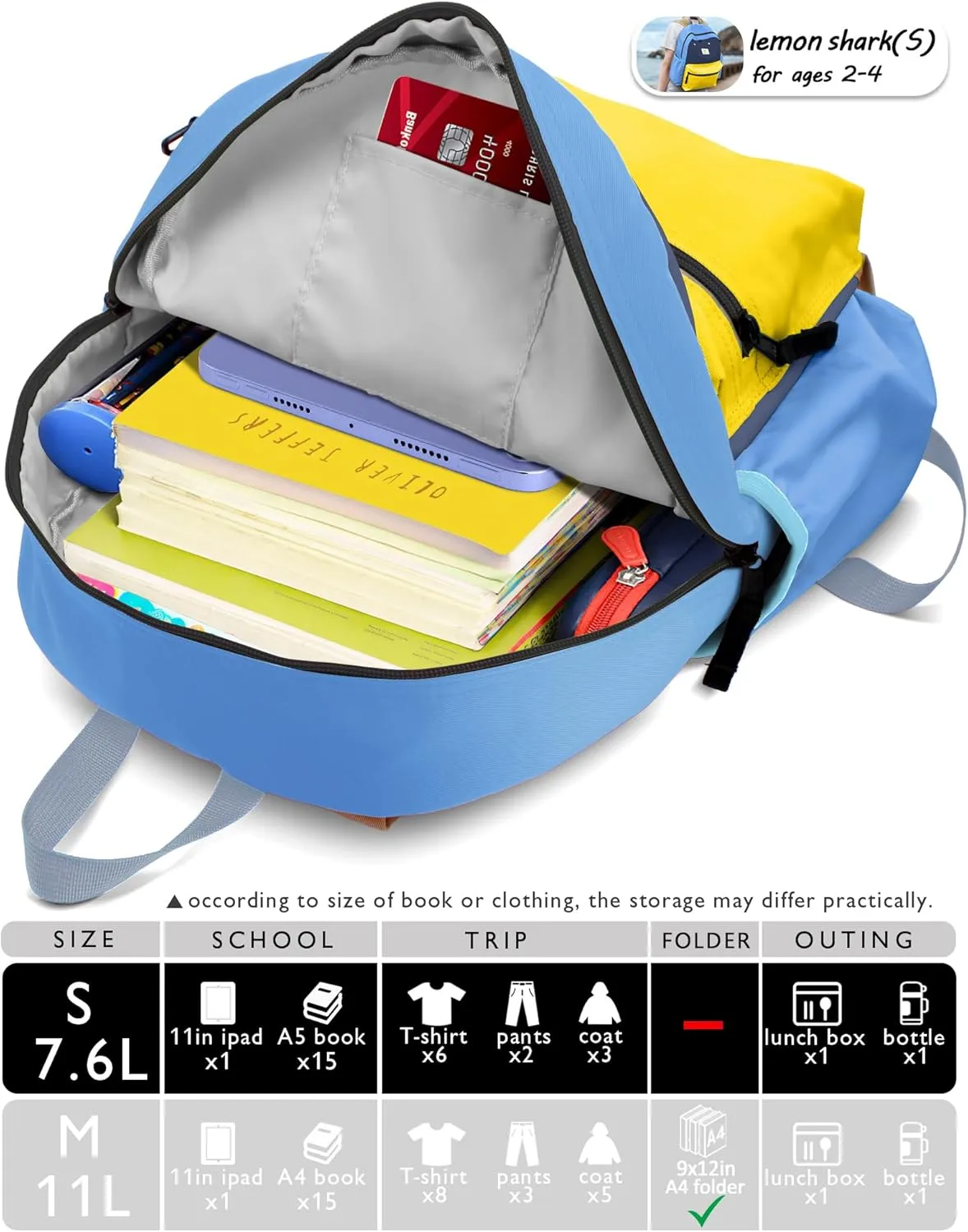 Preschool Toddler Backpack for Boys & Girls, Mini School & Travel Backpack, 11" H, For Kids 2-4