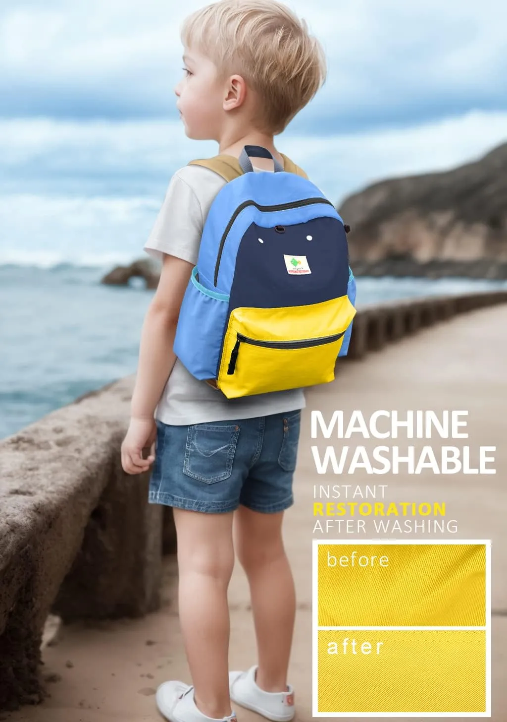Preschool Toddler Backpack for Boys & Girls, Mini School & Travel Backpack, 11" H, For Kids 2-4