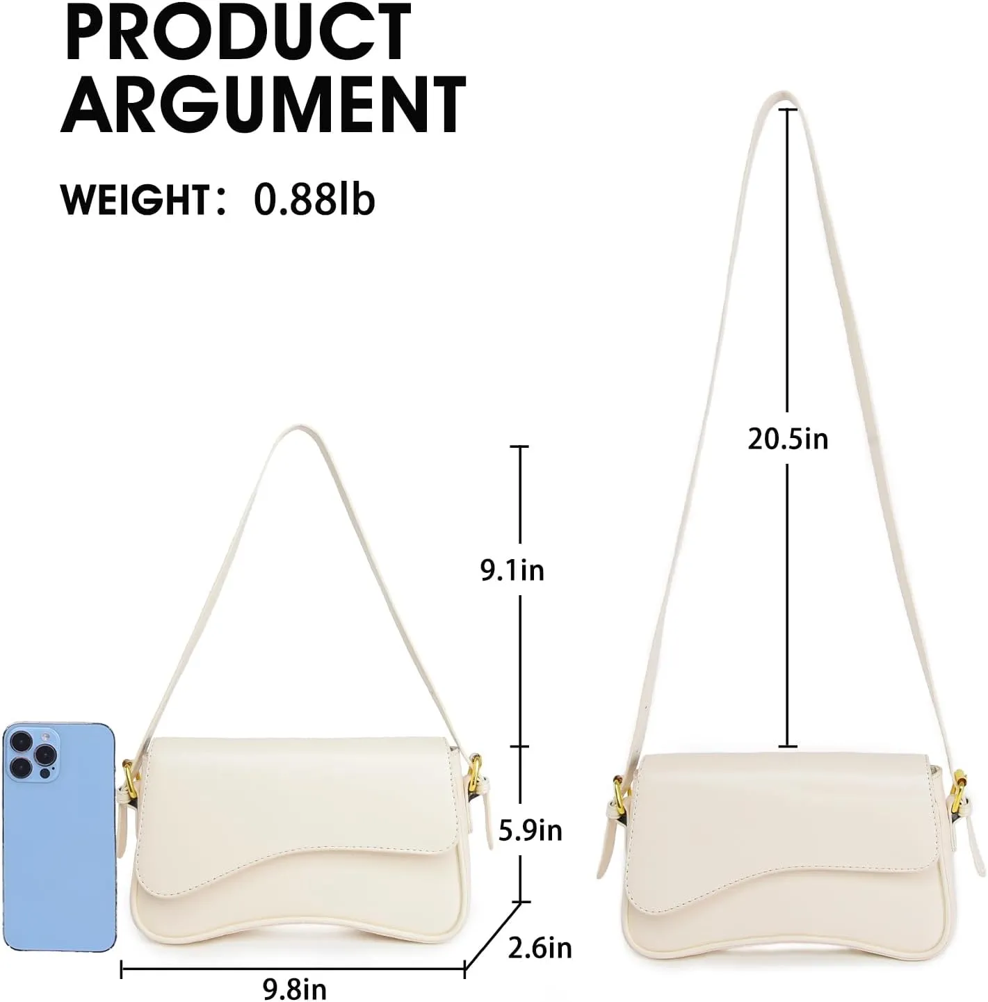 PU Leather Tote Bag for Women with 2 Removable Straps and Zipper Closure