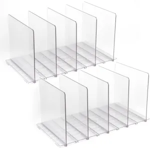Purse Organizer for Closet Closet Purse Organizers and Storage, Clear Handbags Organizer for Closet, Adjustable Purse Dividers for Closet, 10PCS